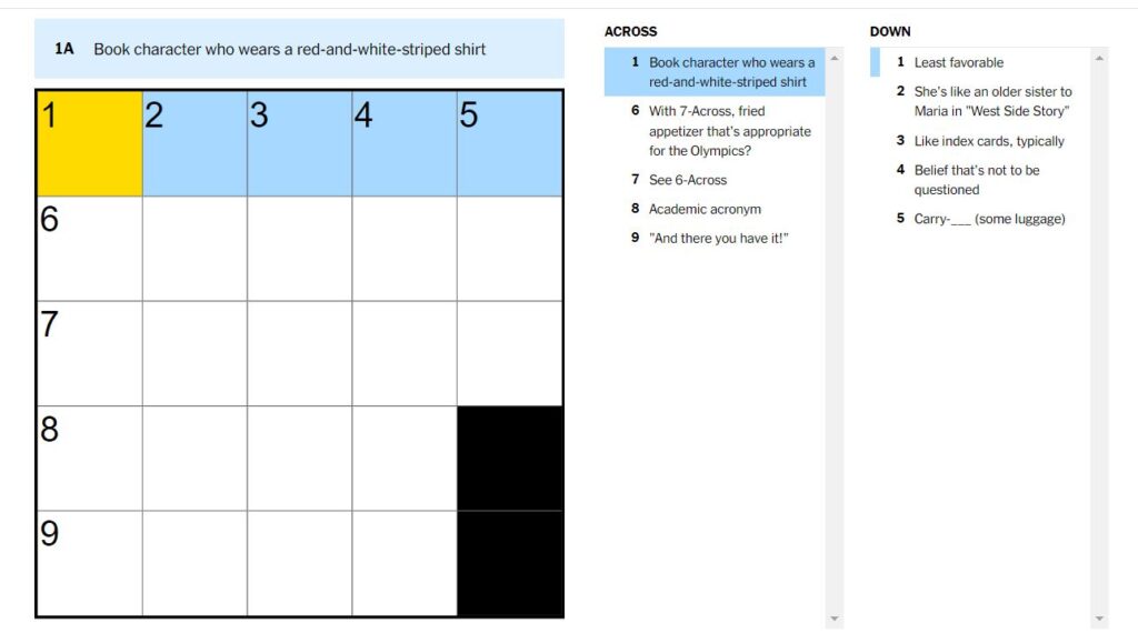 nyt-mini-crossword-clues-and-hints-july-24-2024